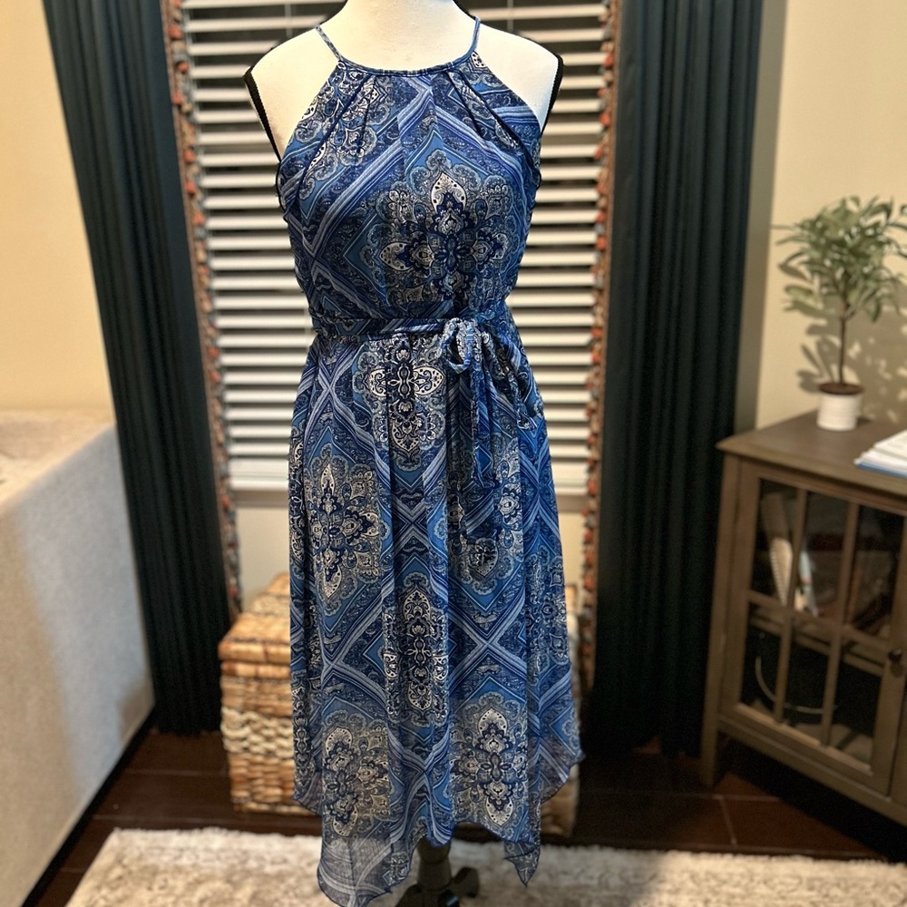 Enfocus Studio Blue High Low Dress